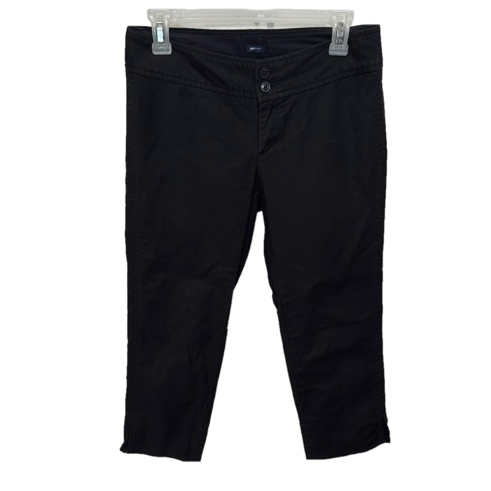 Gap Stretch Black Slit Ankle‎ Pants Size Women's 2 Reg